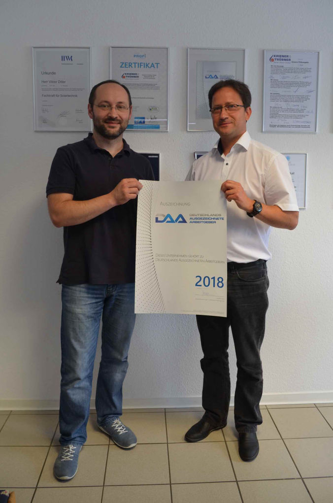 Auszeichnung mi dem DAA-Siegel 2018